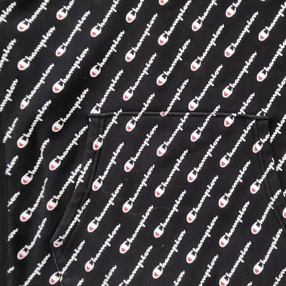 Champion All Over Print Reverse Weave VTG Hoodie Men's Size Medium - Picture 8 of 12